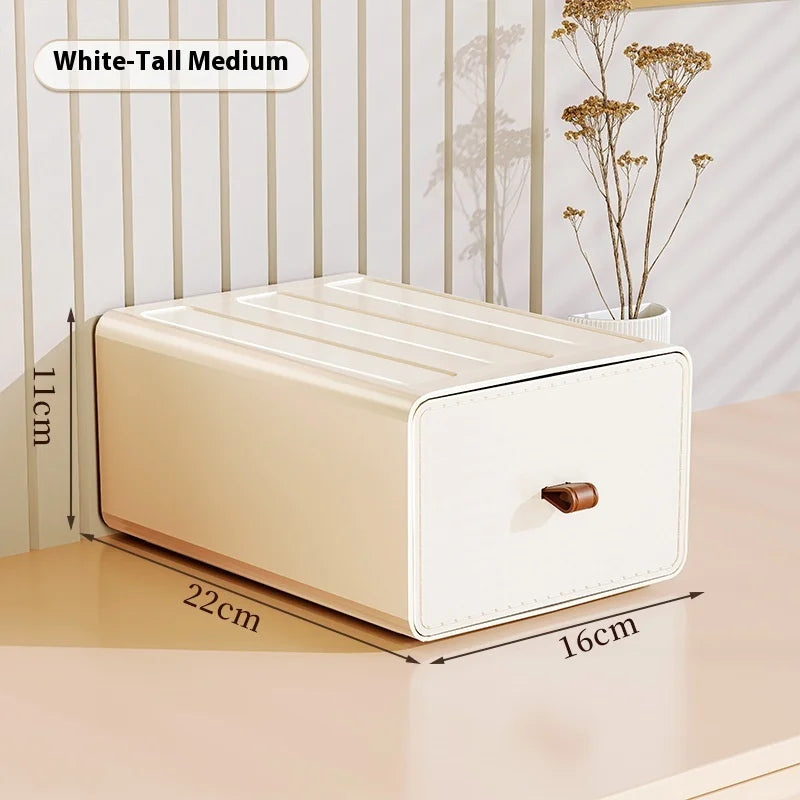 Desk Organizer with Drawers & Entryway Shelf | Storage Box