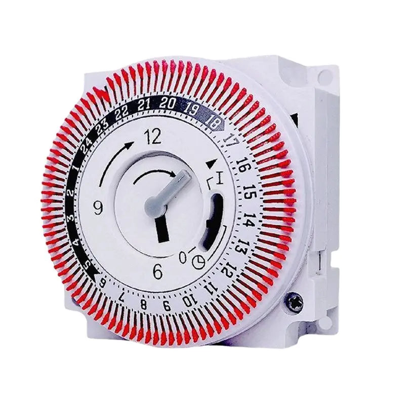 Y51A-Mechanical Time Controller 16A 230V Rotary Dial Analog Switch Daily Function For Home& For Industrial Appliances Peaceful Pleasures Health and Wellness Red