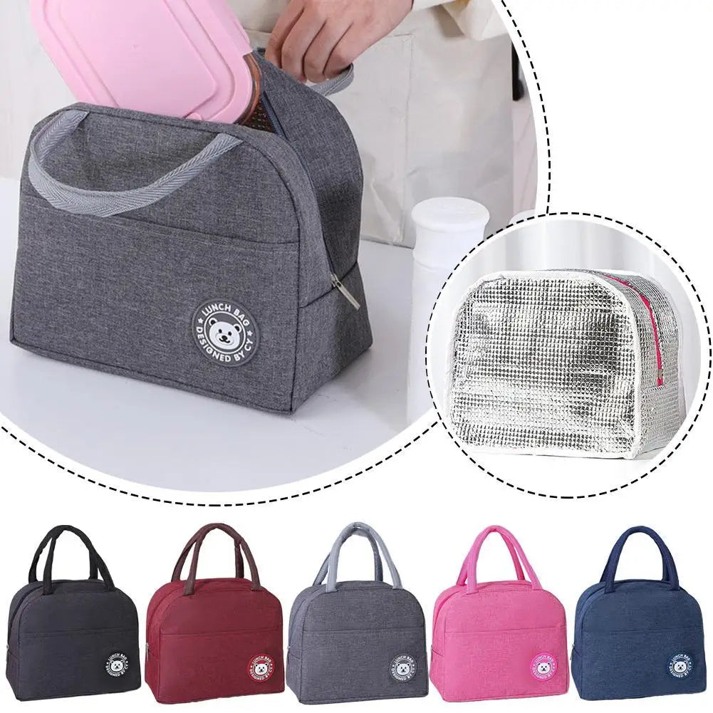 Thermal Insulated Lunch Bag – Waterproof Cooler Tote with Aluminum Foil Lining Peaceful Pleasures Health and Wellness