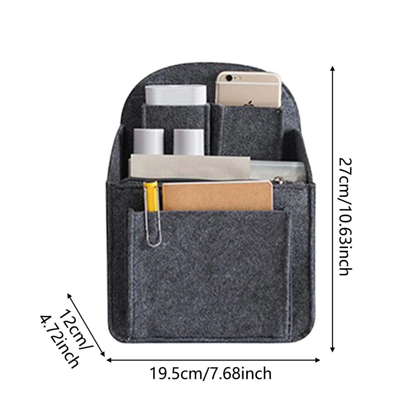 Large-Capacity Backpack Inner Bag Zipper Bag with Keychain Multiple Pocket Lady Girls Gifts for Work School Peaceful Pleasures Health and Wellness