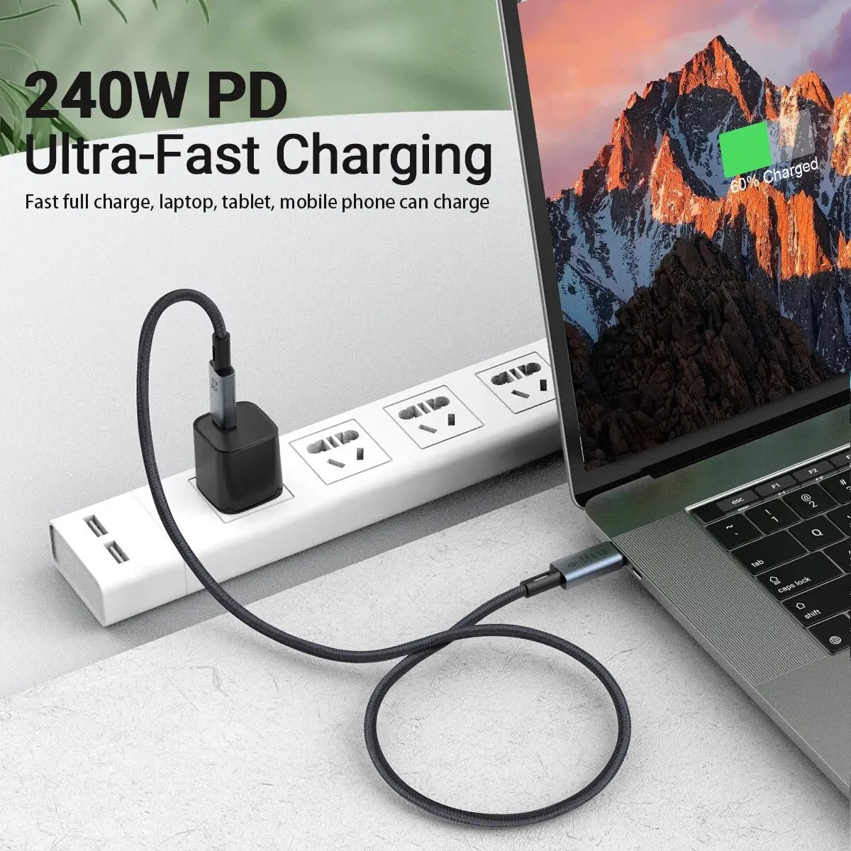 240W USB-C Cable | 8K Video, 40Gbps Fast Charging – Gopala