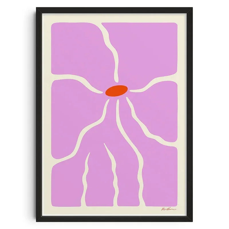 Retro Abstract Canvas Wall Art Print | Home & Living Room Decor