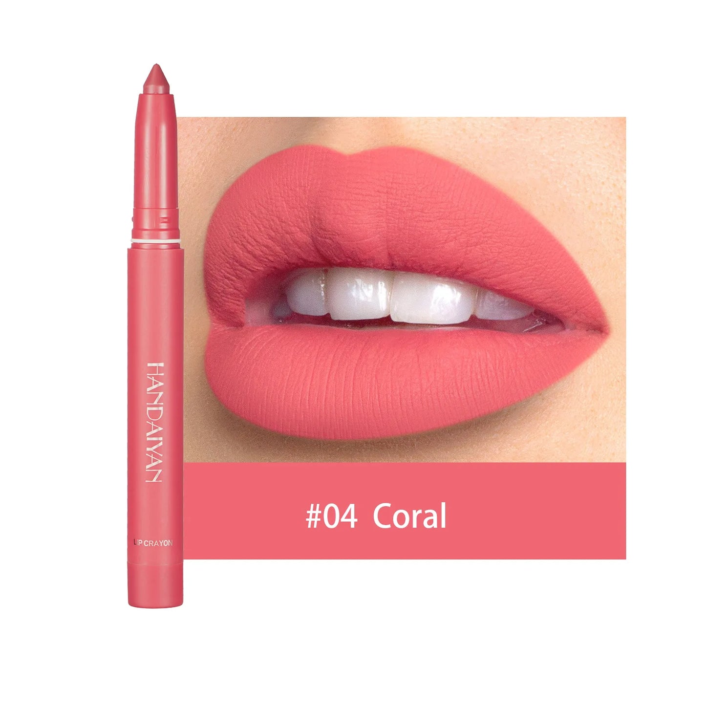 Handaiyan 12-Shade Matte Lipstick Pen – Waterproof Lip Liner