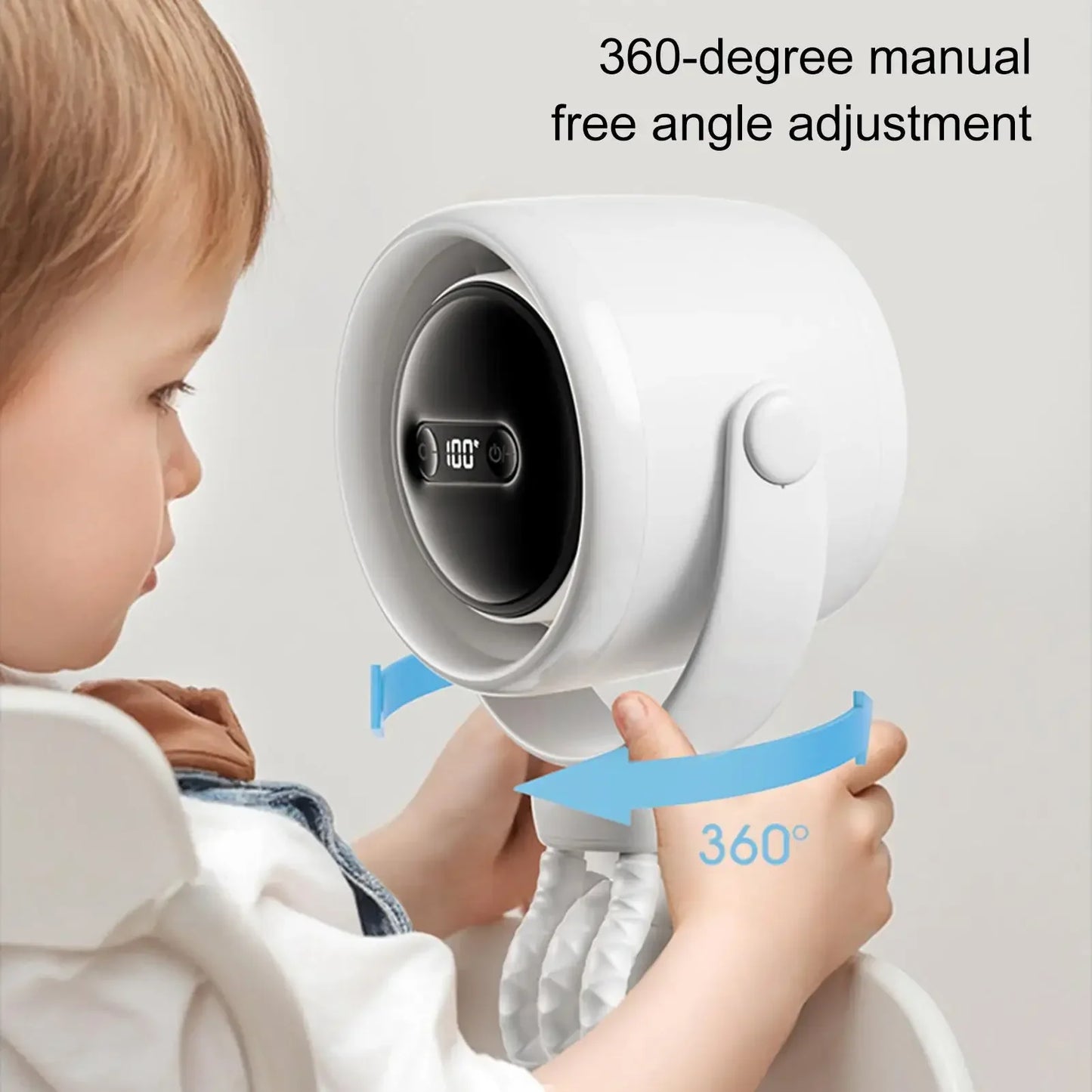 Octopus Stroller Fan 20000mAh USB Rechargeable & LED Night Light