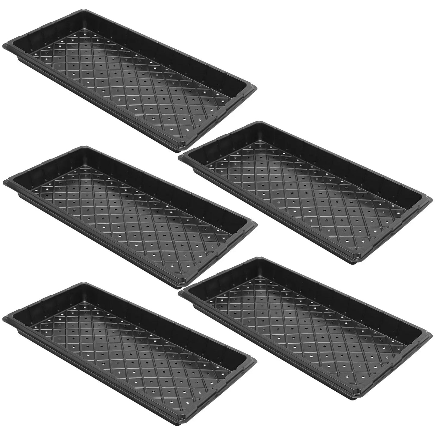 5Pcs Reusable Plant Growing Trays High Durability Germination Plates for Greenhouse Gardening and Agriculture Use Peaceful Pleasures Health and Wellness