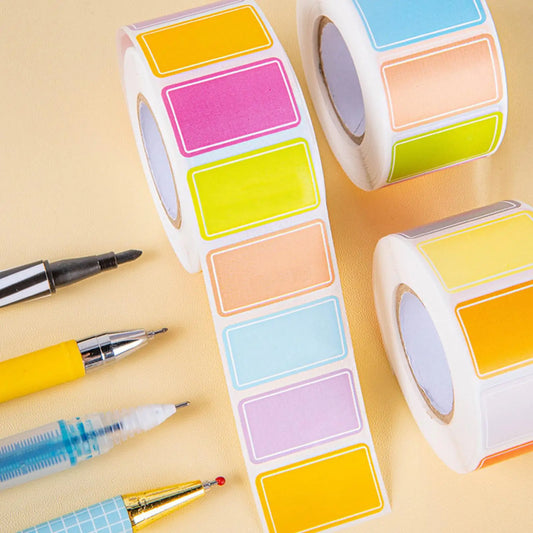 500-Pack Colored Waterproof Label Stickers – Food, Name & Date Label Stickers Oasis Select