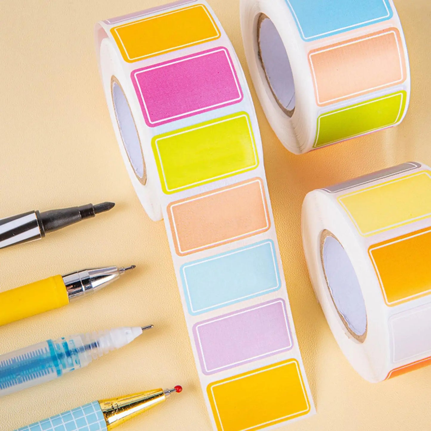 500Pcs Colored Label Stickers – Waterproof & Self-Adhesive