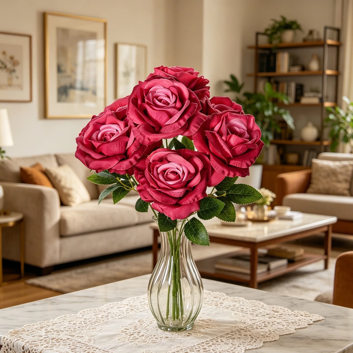Silk Rose Artificial Bouquet – Wedding, Home & Garden Decor