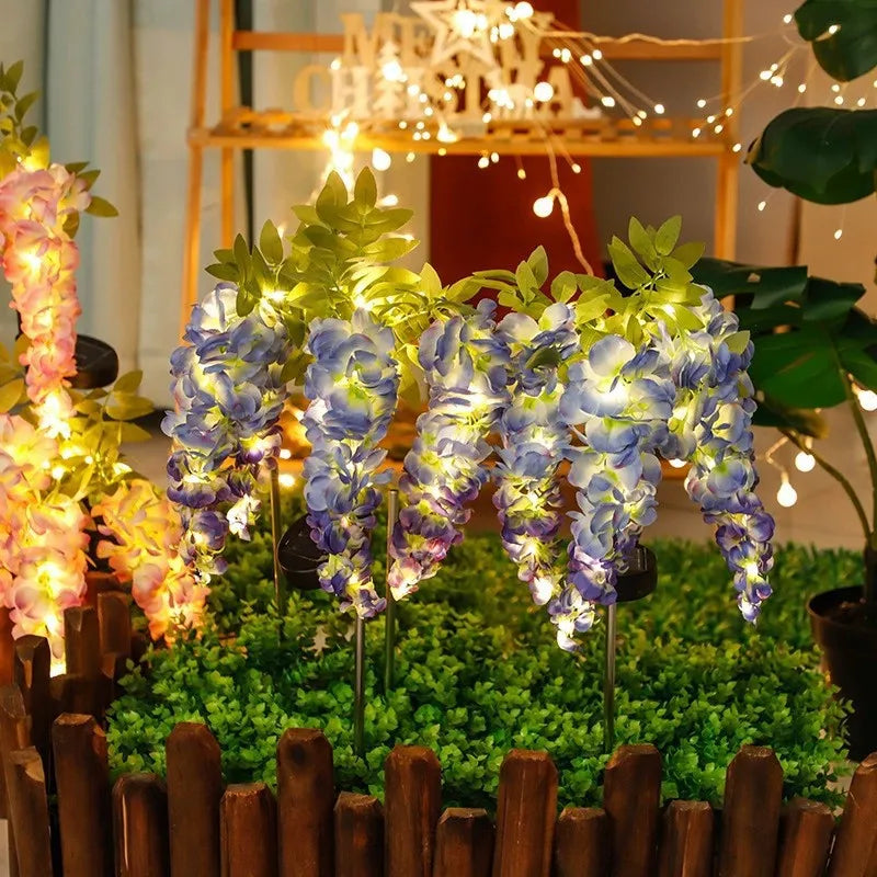 Solar Wisteria Flower Garden Light – Waterproof Outdoor Lawn Lamp