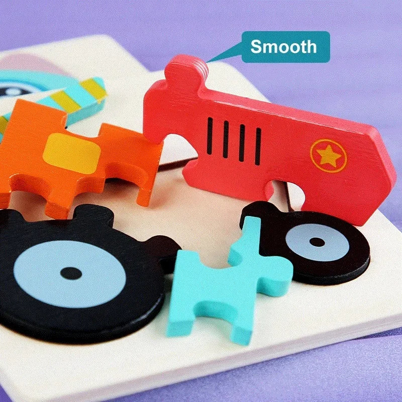 Montessori Wooden Animal Jigsaw Puzzle – Kids Learning Toy