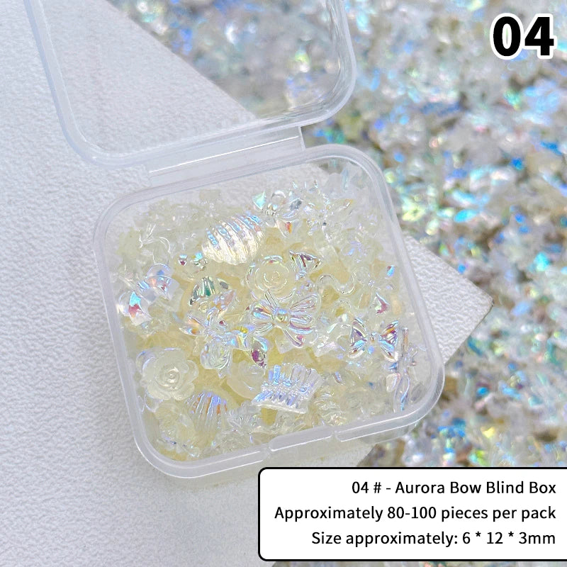 3D Resin Bow Nail Charms – Mixed Ribbon Cartoon Nail Art Set