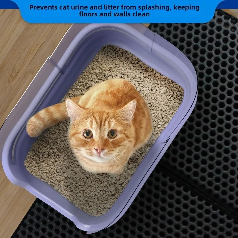 4-Pack Cat Litter Box Pee Shields – High-Sided Splash Guard