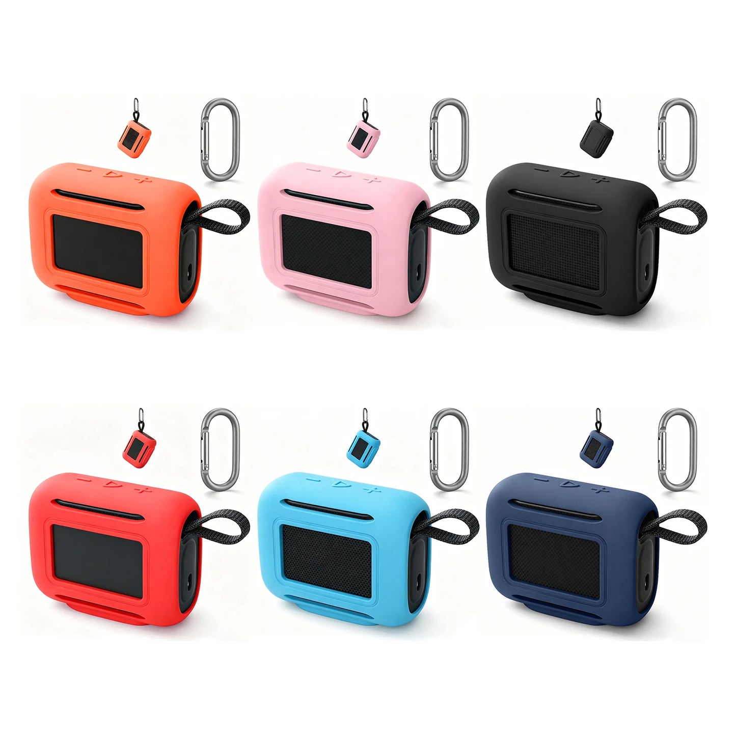 Protective Cover Compatible for Go 5 Portable BT Speaker Soft Skin Sleeve Protective Skin Case Shockproof with Carabiner Peaceful Pleasures Health and Wellness