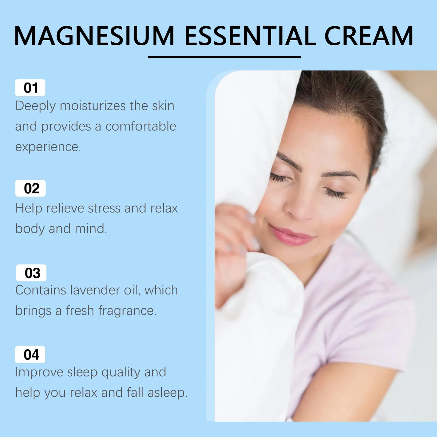 Magnesium Body Cream – Sleep Aid, Muscle Relief & Hydration
