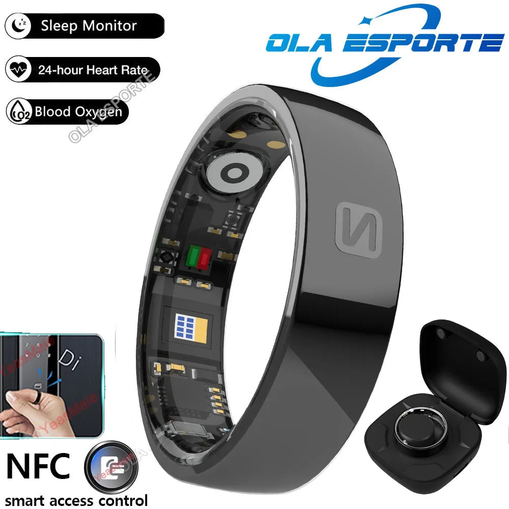 Ceramic NFC Smart Ring – Sleep, Heart Rate & Fitness Tracker