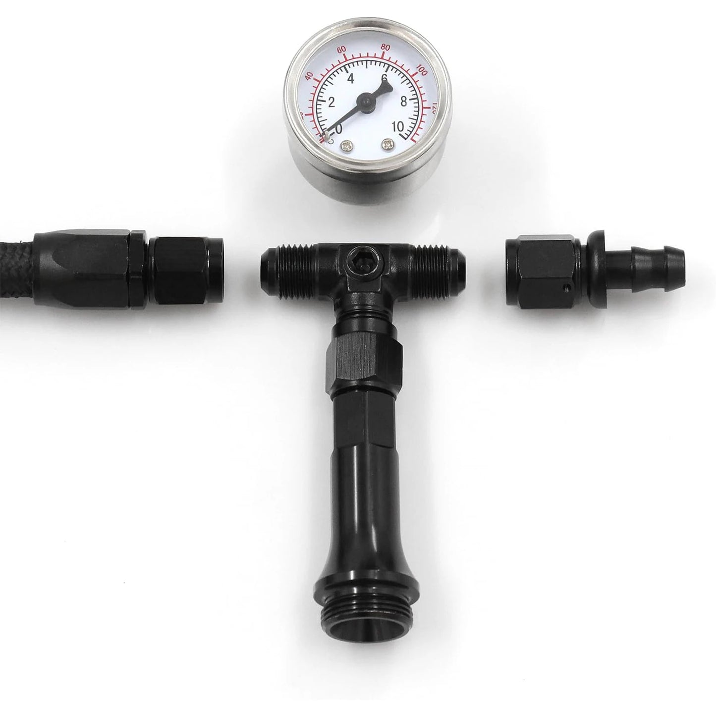 AN6 Dual Feed Carb Fuel Line & Vacuum Gauge – Holley 4150