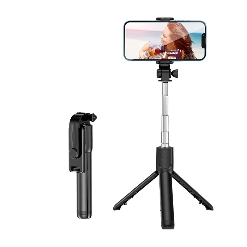 Extendable Selfie Stick Tripod with Phone Tripod for Group Selfies Live Streaming Video Recording Compatible with All Cellphones Peaceful Pleasures Health and Wellness black without fill light