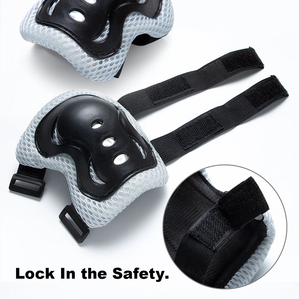 Kids 7-Piece Helmet & Protective Gear Set | Ages 3–15 Bike Skating Kids Protective Gear Set Peaceful Pleasures Health and Wellness