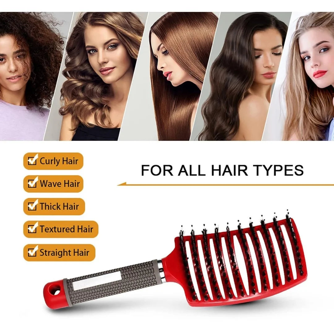 Multiple Color Hair Comb Detangling Hair Brush Bristle&Nylon Women Wet Massage Comb Curly Hairdressing Salon Styling Tools Peaceful Pleasures Health and Wellness