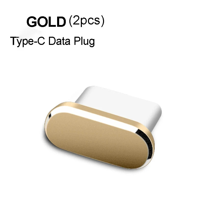 Metal Type-C Dust Plug USB Port Protector Cap – 2 Pack
