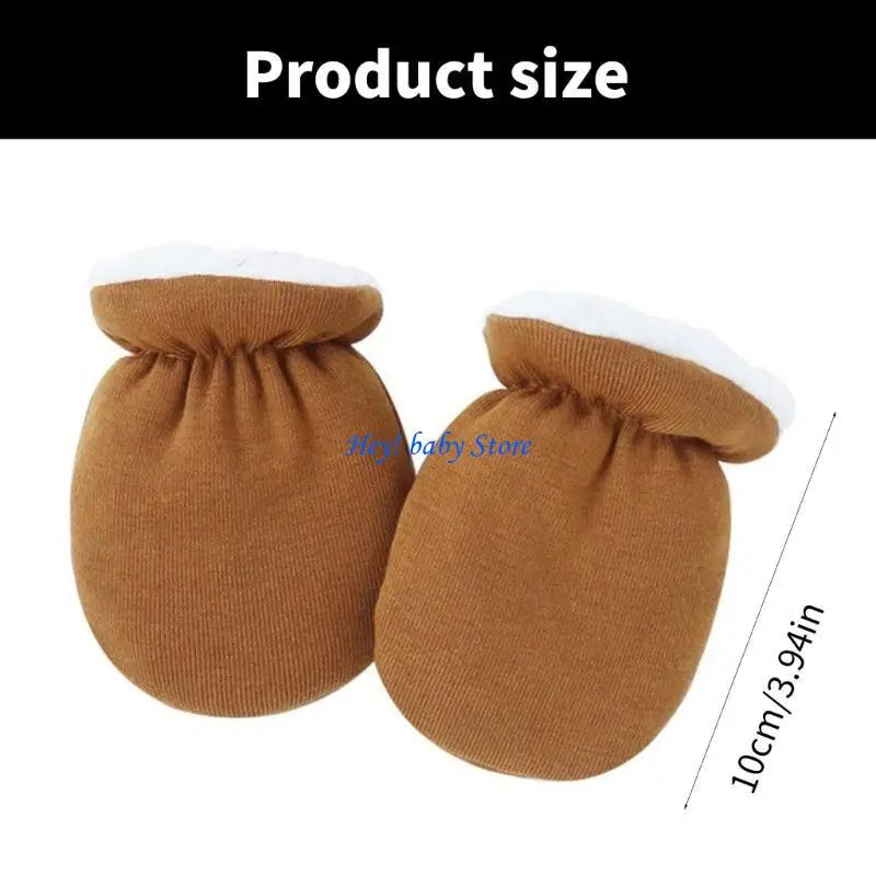 Anti-Scratch Baby Mittens | Soft Lamb Wool Newborn Gloves