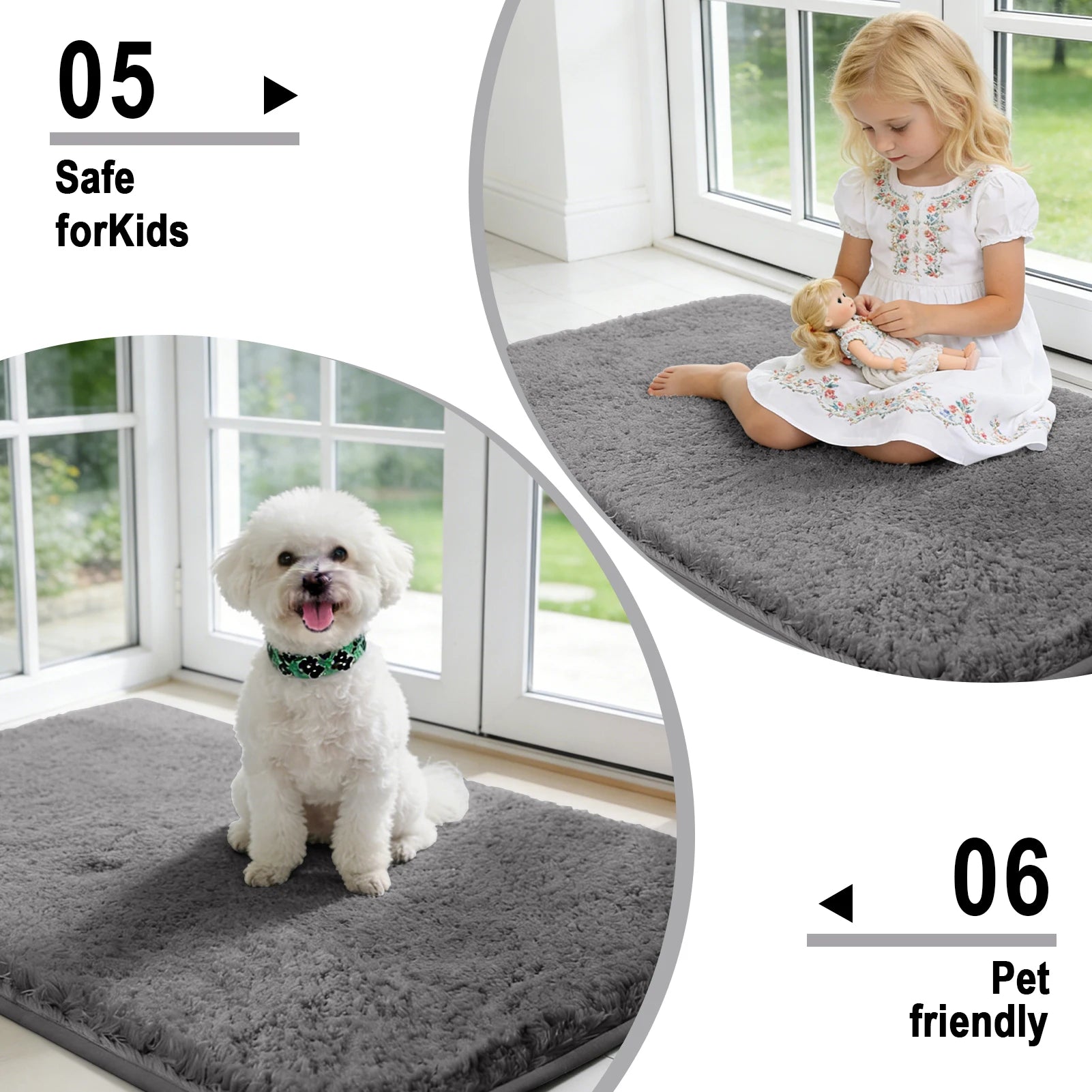 Microfibre Bath Mat 3Pcs Super Absorbent Bathroom Rug Set Non Slip Quick Drying Bathroom Carpet Set with U-Shaped Toilet Mat Peaceful Pleasures Health and Wellness