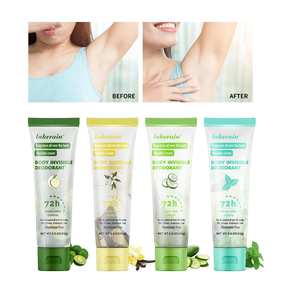 Lakerain Mint Deodorant Cream – 72Hr Aluminum-Free Odor Control Deodorant Cream Peaceful Pleasures Health and Wellness