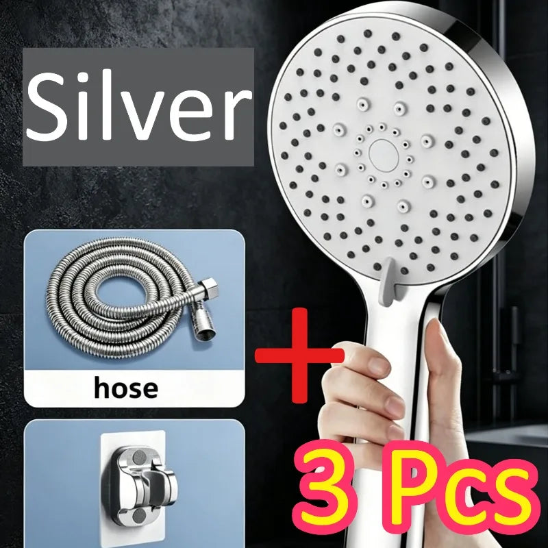 5-Mode High Pressure Handheld Shower Head | Black Water Saving