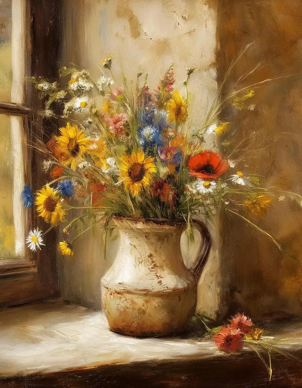 Rural Retro Garden Farm Wooden House Still Life Painting Art Poster Canvas Printing Living Room Sofa Background Wall Deco Peaceful Pleasures Health and Wellness 30 20x30cm Unframed