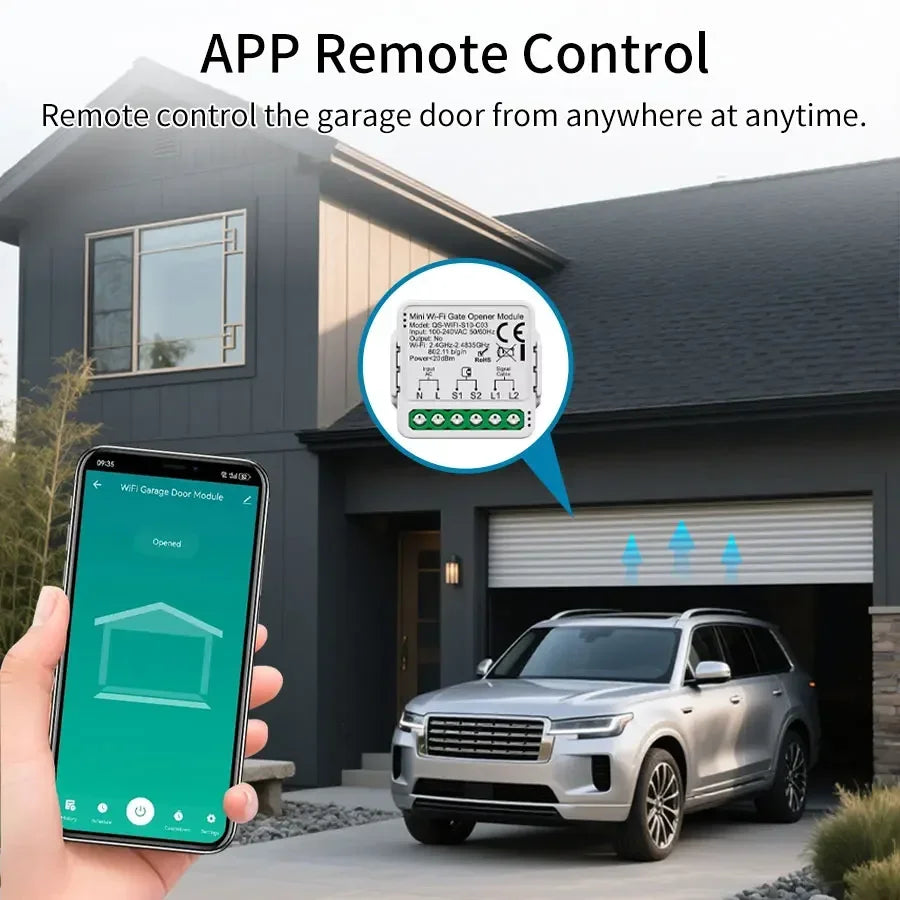 Tuya Smart WiFi & Zigbee Garage Door Opener Switch Module