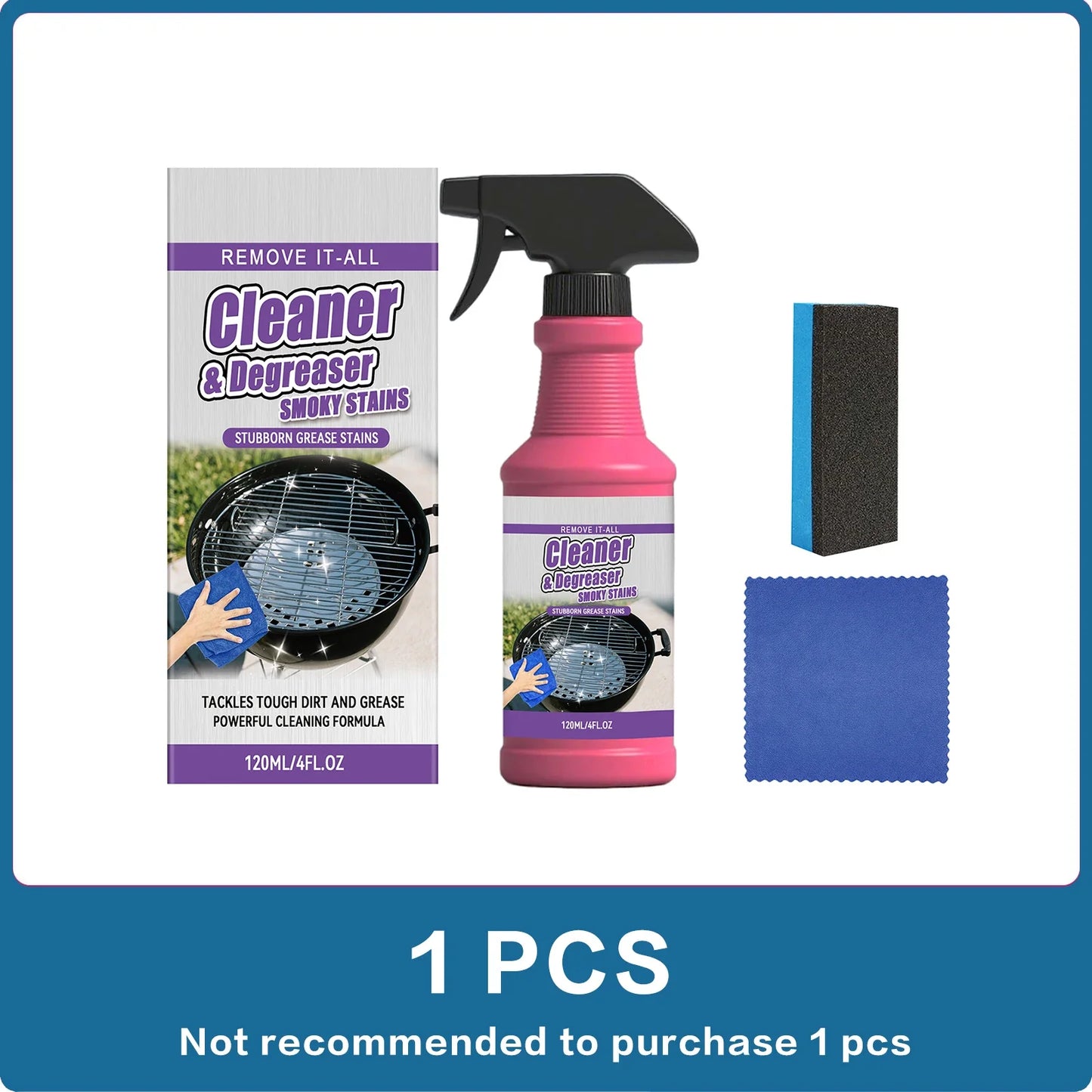 Heavy Duty BBQ Grill Cleaner Spray – Grease & Stain Remover