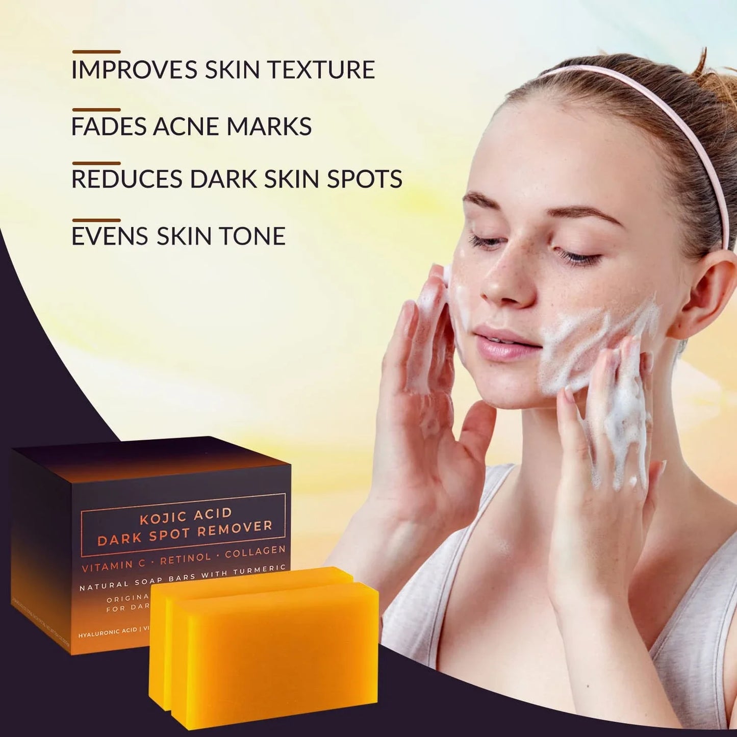 Kojic Acid Brightening Soap – Dark Spot Corrector & Cleanser