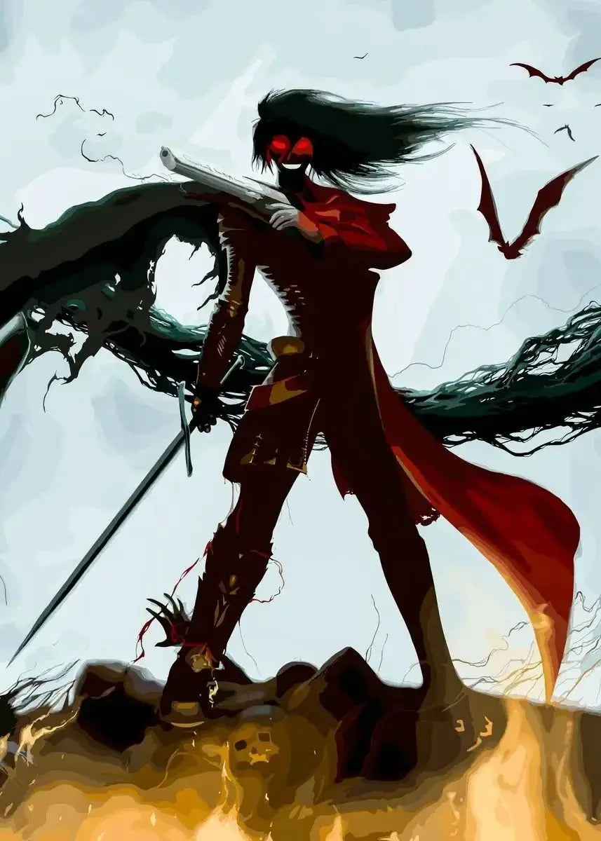 Hellsing Ultimate Anime Canvas Wall Art Poster | Horror Manga Decor