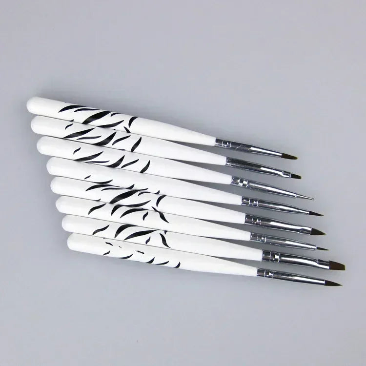 Nail Art Painting Dotting Design Manicure Accessories, 7PCS Nail Brush Kit Pen Tool with Storage Box Stand Peaceful Pleasures Health and Wellness