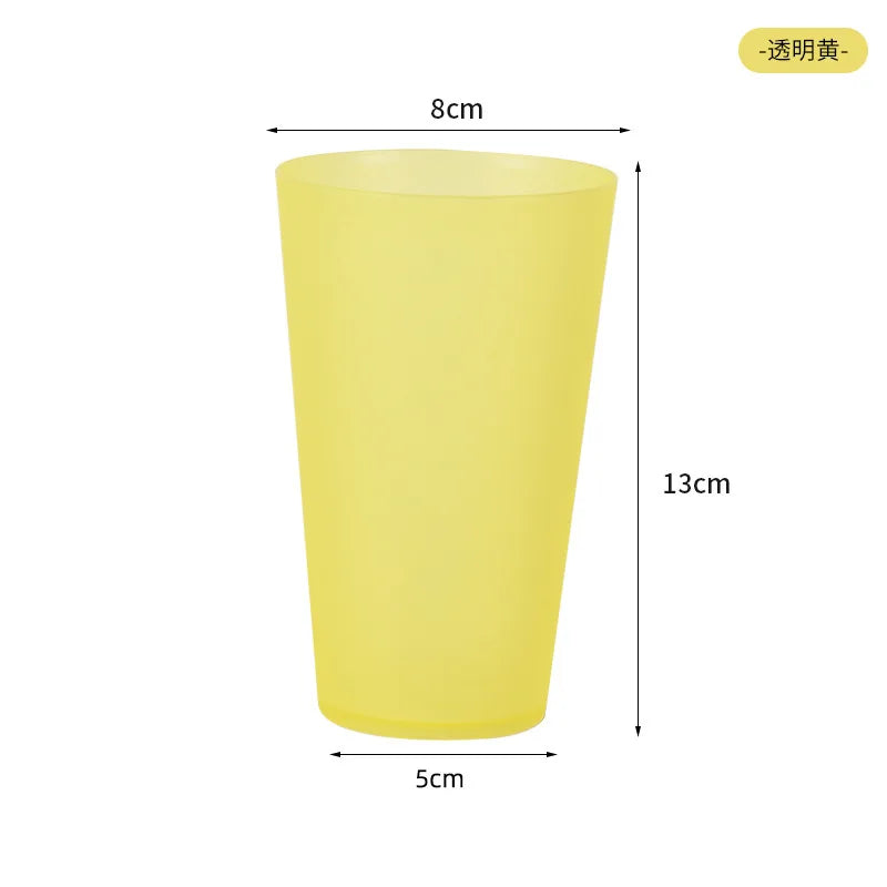 Unbreakable Stackable Restaurant Plastic Tumbler/Cup (Set of 8) 16 Ounce Clear for Restaurants and Home Dishwasher Safe BPA Free Peaceful Pleasures Health and Wellness Yellow