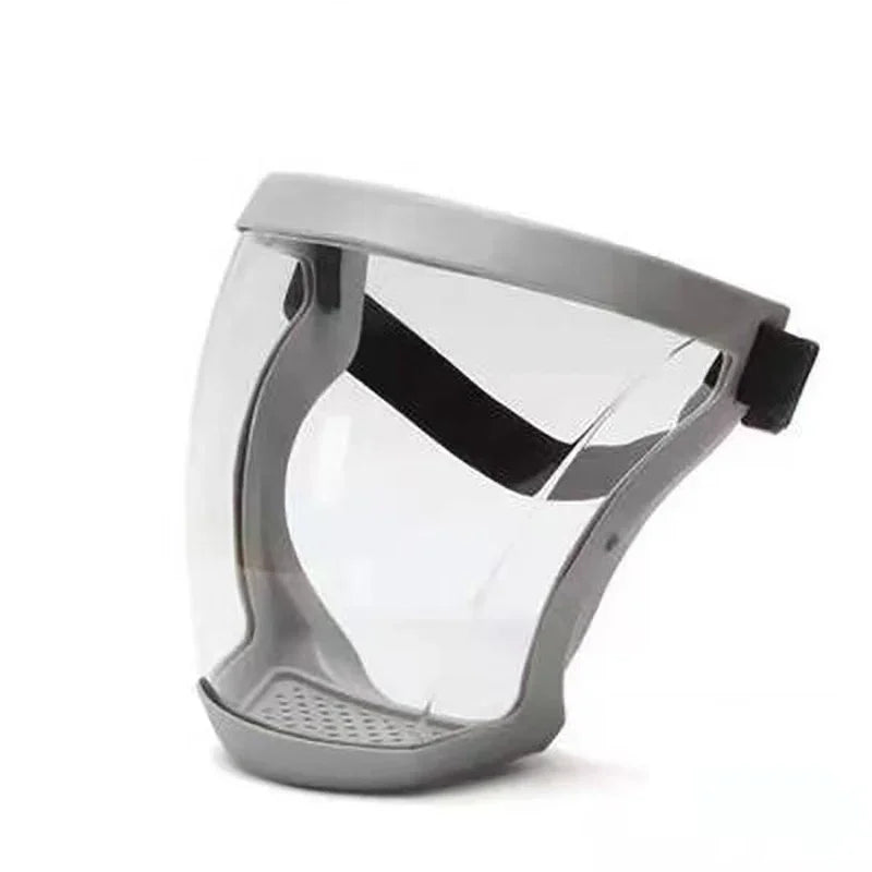 Protective Mask Electric Welding Cutting and Grinding Mask Transparent Face Protection Dust-proof Protective Mask Peaceful Pleasures Health and Wellness Gray