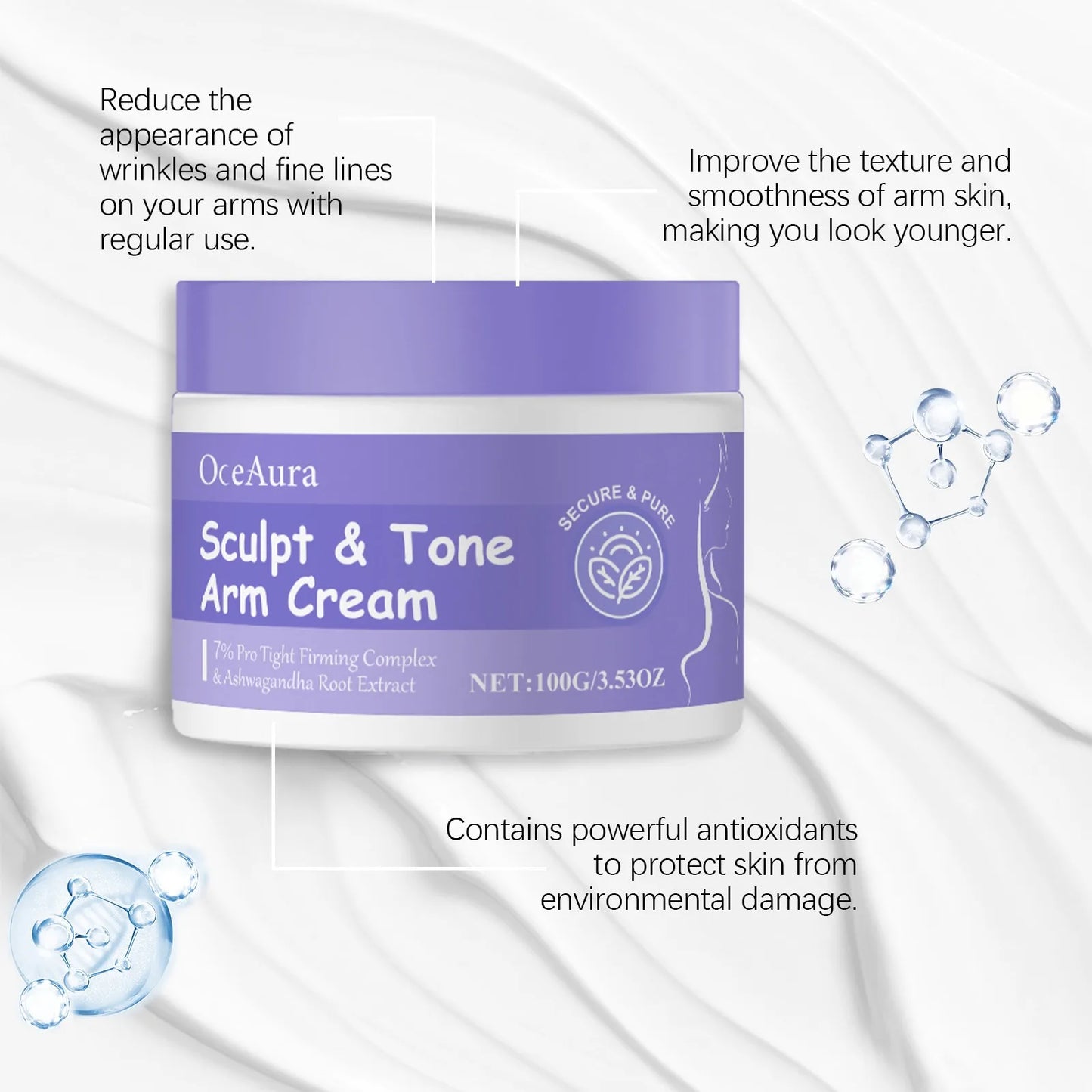 OceAura Firming Arm Cream – Anti-Sagging, Brightening & Tightening