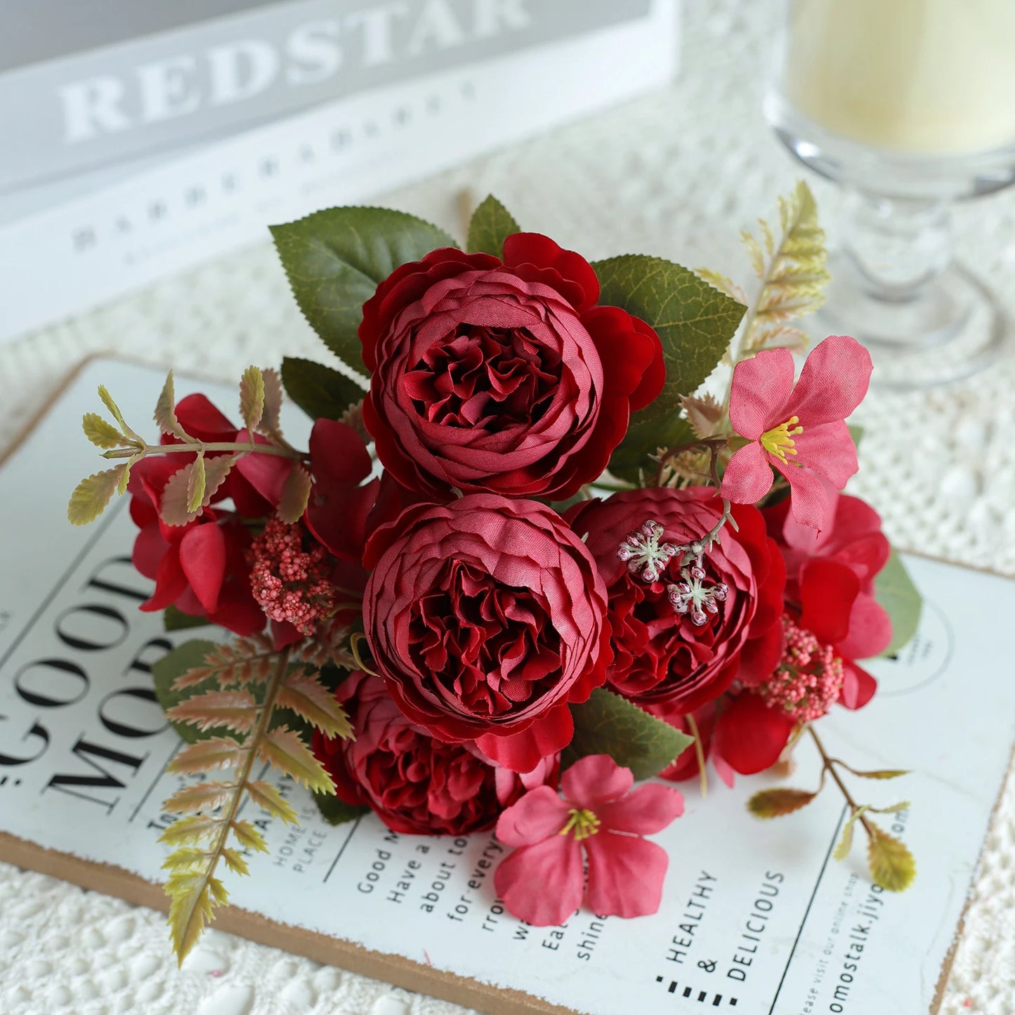 Artificial Silk Peony Bouquet | Wedding & Home Floral Decor