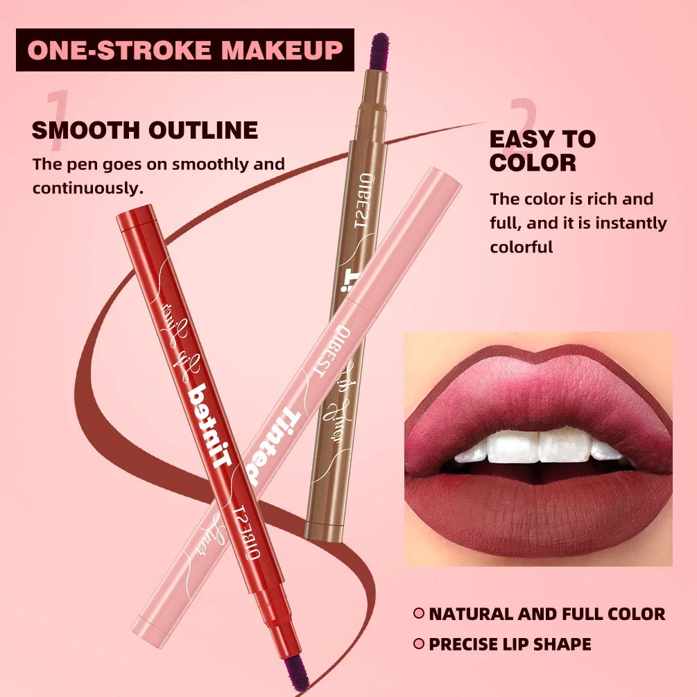QIBEST Ultra-Precise Waterproof Lip Liner High Pigment Smooth Sweatproof Long-Lasting Wear For Perfect Lip Contour Pen Makeup Peaceful Pleasures Health and Wellness