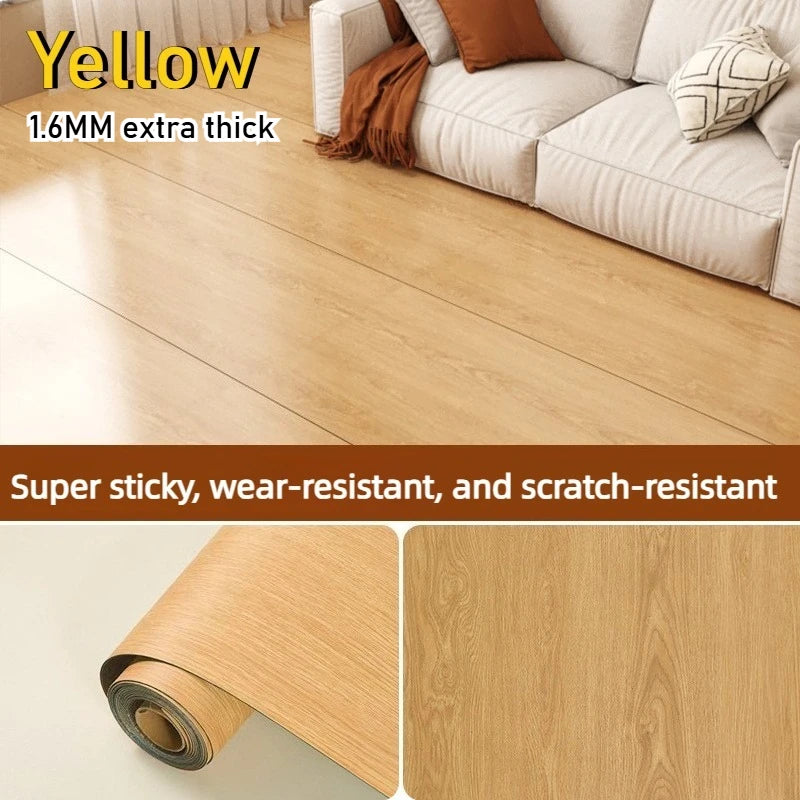 Wood Grain Floor Sticker | Self-Adhesive Waterproof Non-Slip Tile