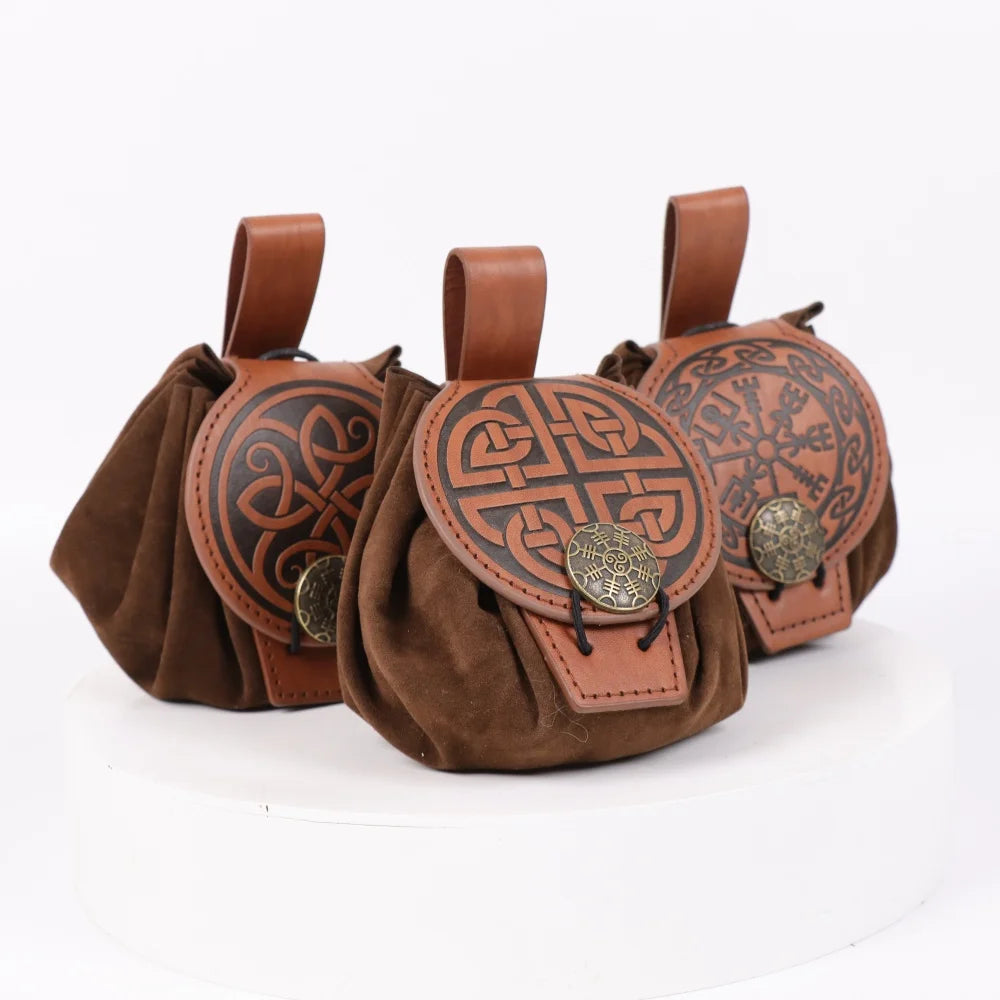 Medieval Viking Knight Retro Belt Waist Bag Accessories Printed