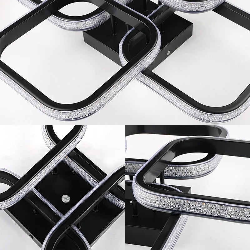 Crystal LED Ceiling Light 3-Color 3000K–6500K | Bedroom & Kitchen