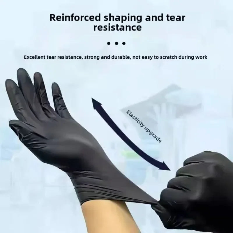 Black Nitrile Disposable Gloves 100PCS – Powder & Latex Free