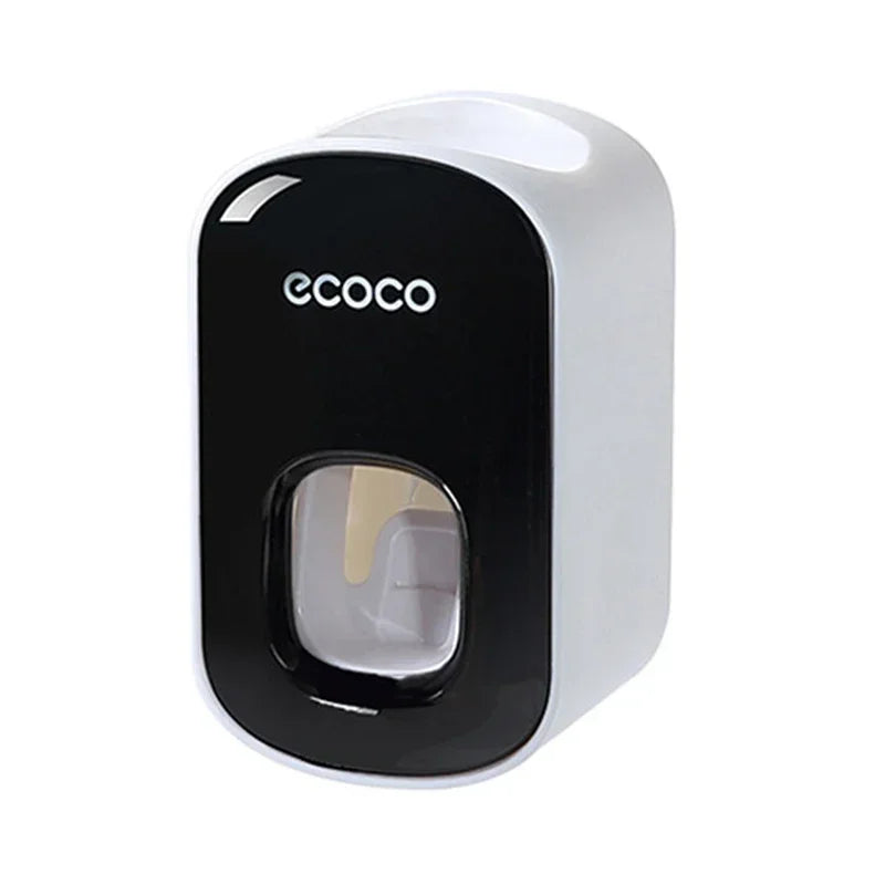 Practical1/2/4pcs Whole hanging automatic toothpaste dispenser bathroom facial cleanser squeezer that does not require drilling Peaceful Pleasures Health and Wellness black