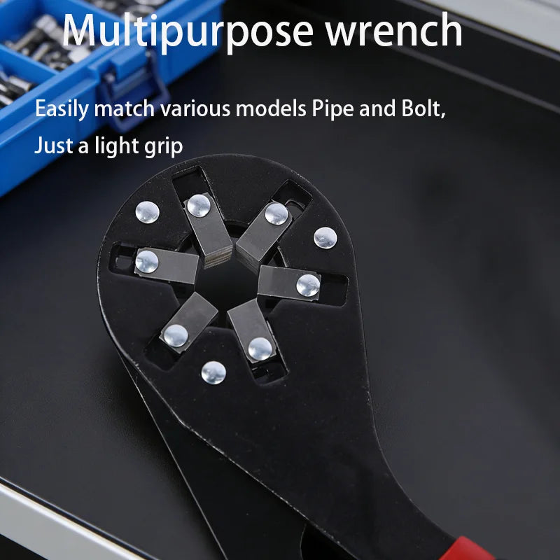 Magic Wrench 6 Inch 8 Inch Multi-purpose Hexagonal Alloy Steel Manual Clampable Movable Hexagonal Wrench hand tool Peaceful Pleasures Health and Wellness