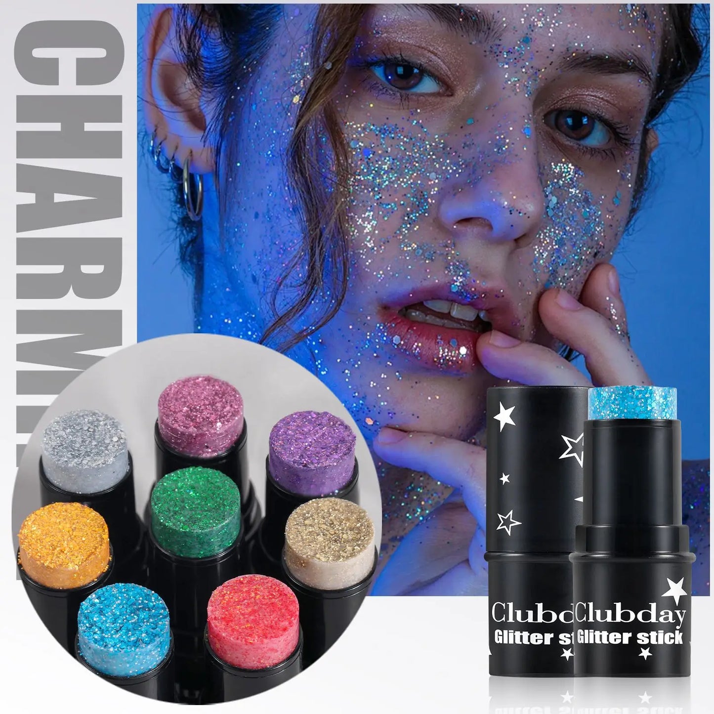 Glitter Eyeshadow Stick – Multichrome Cream Shimmer Sparkle