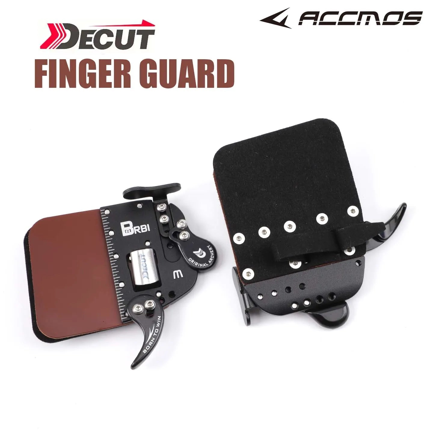 DECUT BARBI Archery Protective Gear 3 Finger Guards S M L Tradition