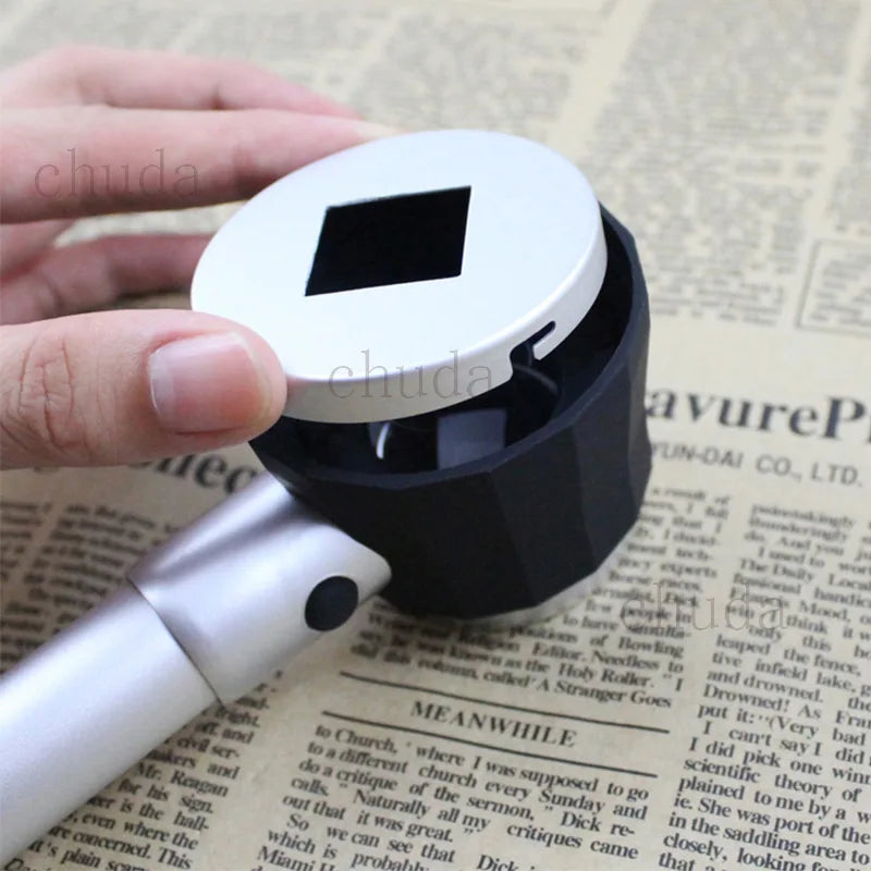 Handheld 20X Metal Spoon Shaped Led Magnifying Glass with Light and Scale Peaceful Pleasures Health and Wellness
