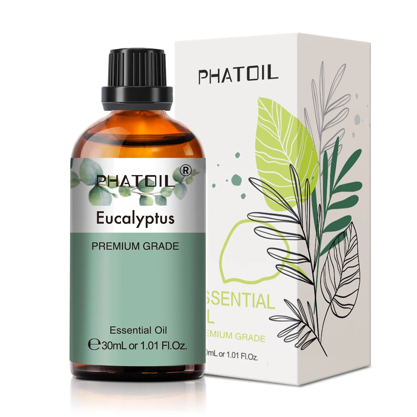 PHATOIL 30ml Lavender Lemon Eucalyptus Sandalwood Bergamot Aromatherapy Essential Oil For Diffuser,Candle Making,DIY Soap & Bomb Peaceful Pleasures Health and Wellness