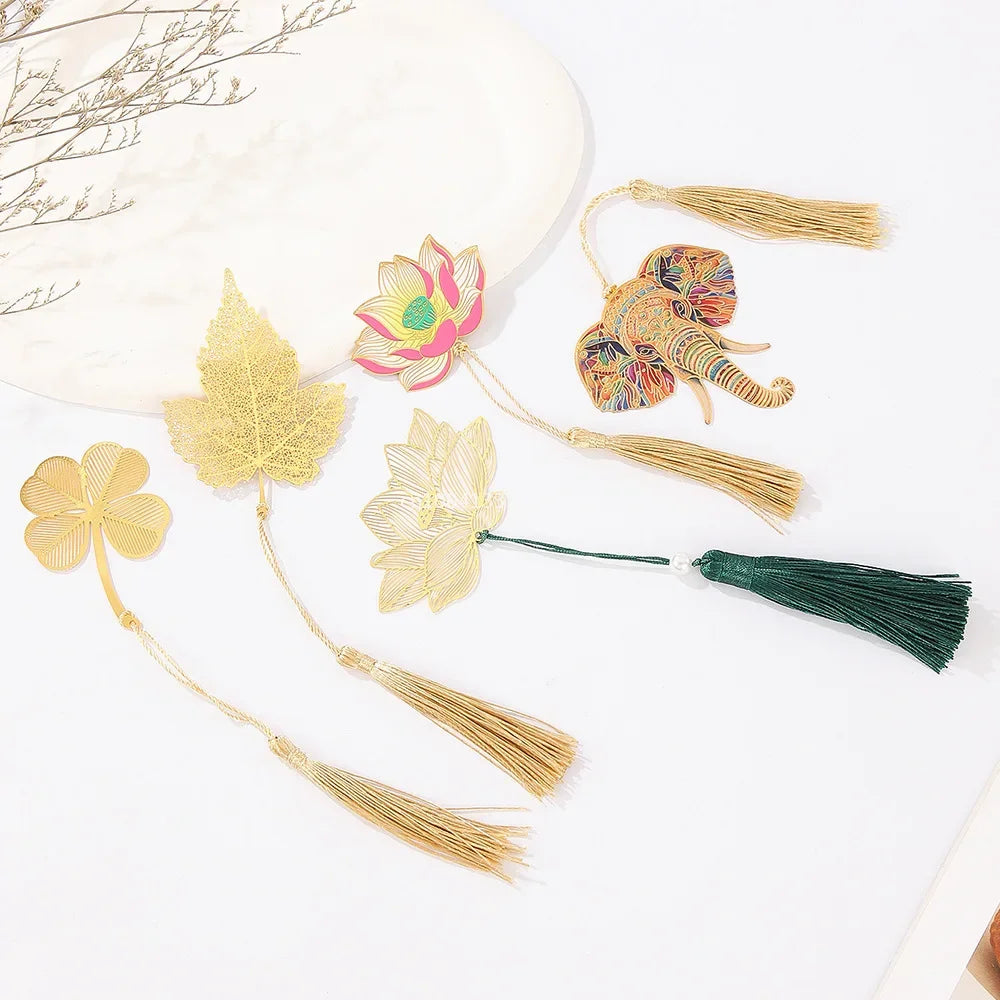 Leaf Vein Office Chinese Style Retro Book Clip Book Holder Page Clip Bookmark Leaf Bookmark Hollow Book Mark Metal Bookmarks Peaceful Pleasures Health and Wellness
